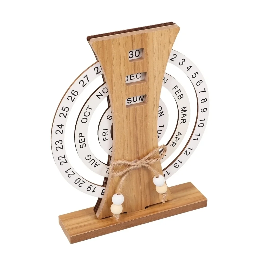 Wooden Perpetual Calendar with Beads